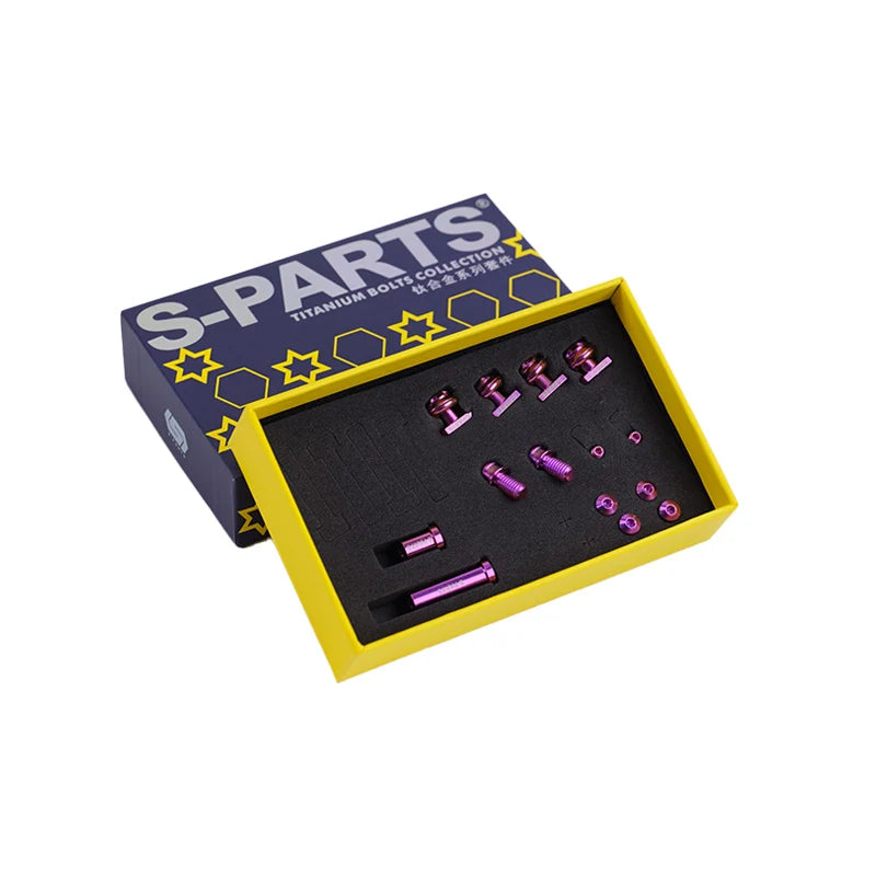 S-PARTS SRAM Titanium C-Clamp Screw Set Universal SRAM Purple