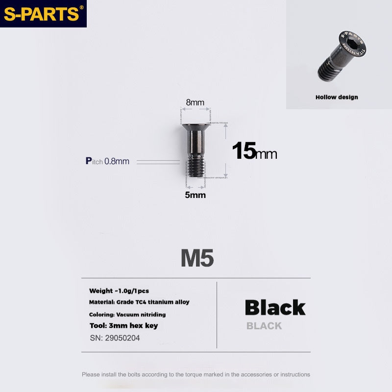 S-PARTS Stan titanium alloy guide wheel screws SRAM UT DA XT XTR Titanium Rear Derailleur Jockey Wheel Pulley Screw for