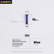 S-PARTS Stan titanium alloy guide wheel screws SRAM UT DA XT XTR Titanium Rear Derailleur Jockey Wheel Pulley Screw for