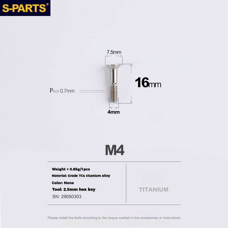 S-PARTS Stan titanium alloy guide wheel screws SRAM UT DA XT XTR Titanium Rear Derailleur Jockey Wheel Pulley Screw for