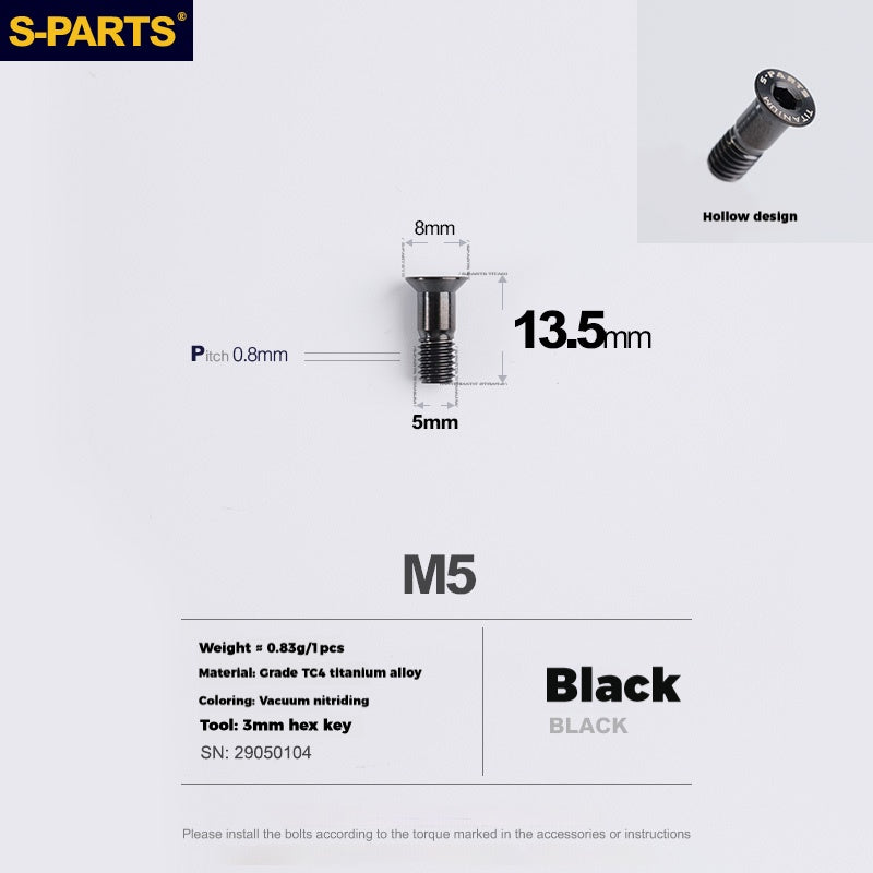 S-PARTS Stan titanium alloy guide wheel screws SRAM UT DA XT XTR Titanium Rear Derailleur Jockey Wheel Pulley Screw for