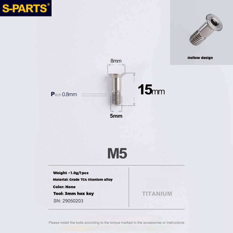 S-PARTS Stan titanium alloy guide wheel screws SRAM UT DA XT XTR Titanium Rear Derailleur Jockey Wheel Pulley Screw for
