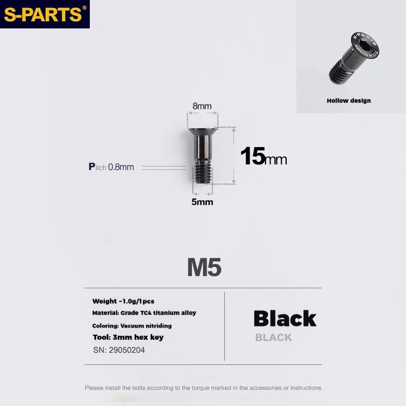S-PARTS Stan titanium alloy guide wheel screws SRAM UT DA XT XTR Titanium Rear Derailleur Jockey Wheel Pulley Screw for