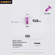S-PARTS Stan titanium alloy guide wheel screws SRAM UT DA XT XTR Titanium Rear Derailleur Jockey Wheel Pulley Screw for