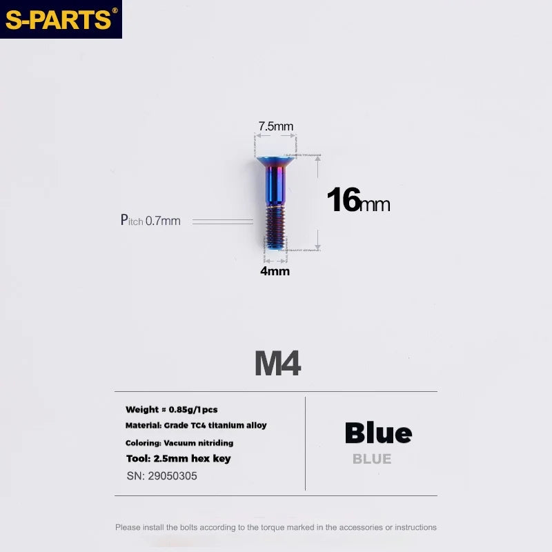 S-PARTS Stan titanium alloy guide wheel screws SRAM UT DA XT XTR Titanium Rear Derailleur Jockey Wheel Pulley Screw for