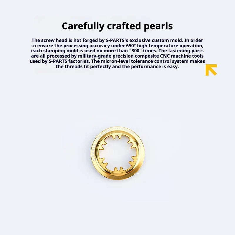 S-PARTS TC4 Titanium Center Lock Disc Rotor Lockring