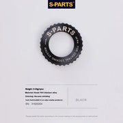S-PARTS TC4 Titanium Center Lock Disc Rotor Lockring No internal splines Black