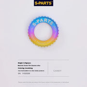 S-PARTS TC4 Titanium Center Lock Disc Rotor Lockring No internal splines Candy