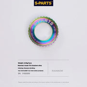 S-PARTS TC4 Titanium Center Lock Disc Rotor Lockring No internal splines Rainbow