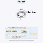 S-PARTS TC4 Titanium Center Lock Disc Rotor Lockring internal splines