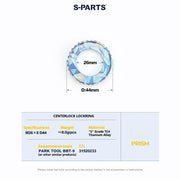 S-PARTS TC4 Titanium Center Lock Disc Rotor Lockring No internal splines PRISM