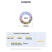 S-PARTS TC4 Titanium Center Lock Disc Rotor Lockring No internal splines HAWAII