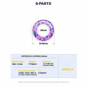 S-PARTS TC4 Titanium Center Lock Disc Rotor Lockring No internal splines NEBULA