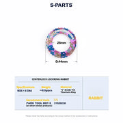S-PARTS TC4 Titanium Center Lock Disc Rotor Lockring No internal splines RABBIT