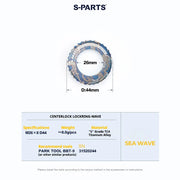 S-PARTS TC4 Titanium Center Lock Disc Rotor Lockring No internal splines SEA WAVE