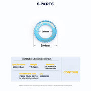 S-PARTS TC4 Titanium Center Lock Disc Rotor Lockring No internal splines CONTOUR