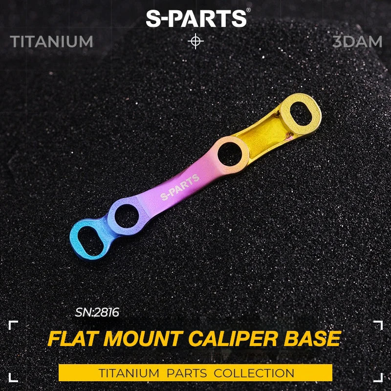 S-PARTS Titanium 3D Printed Flat Mount Front Brake Adapter for Shimano R8170 Road Disc Brakes