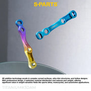 S-PARTS Titanium 3D Printed Flat Mount Front Brake Adapter for Shimano R8170 Road Disc Brakes