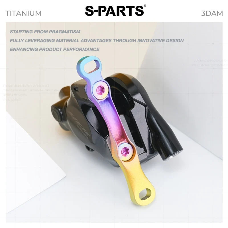 S-PARTS Titanium 3D Printed Flat Mount Front Brake Adapter for Shimano R8170 Road Disc Brakes