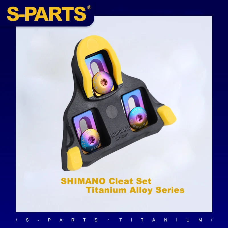 S-PARTS Titanium Alloy Cleat Screw Set for Shimano Road Bike Cleats