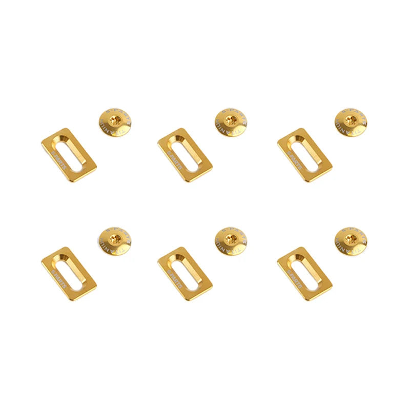 S-PARTS Titanium Alloy Cleat Screw Set for Shimano Road Bike Cleats — Gold