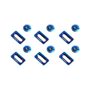 S-PARTS Titanium Alloy Cleat Screw Set for Shimano Road Bike Cleats — Blue