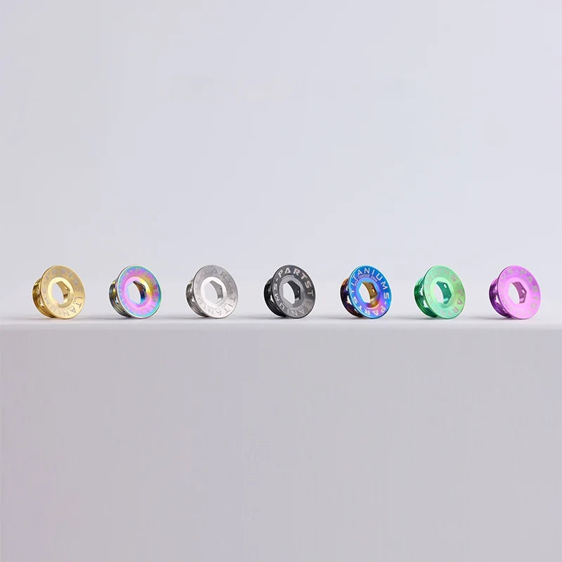 S-PARTS Titanium Alloy Crank Bolts and Covers for Shimano Series