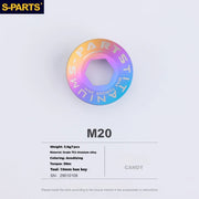 S-PARTS Titanium Alloy Crank Bolts and Covers for Shimano Series — Shimano Universal Crank Cover（1pcs） / Candy