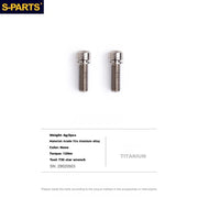 S-PARTS Titanium Alloy Crank Bolts and Covers for Shimano Series — Shimano Universal Crank Bolts (Pair)