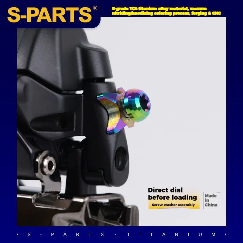 S-PARTS Titanium Alloy Direct-Mount Front Derailleur Fixing Bolt Set