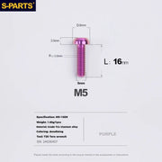 S-PARTS Titanium Alloy Direct-Mount Front Derailleur Fixing Bolt Set