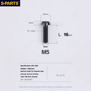 S-PARTS Titanium Alloy Direct-Mount Front Derailleur Fixing Bolt Set