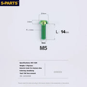 S-PARTS Titanium Alloy Direct-Mount Front Derailleur Fixing Bolt Set