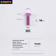 S-PARTS Titanium Alloy Direct-Mount Front Derailleur Fixing Bolt Set