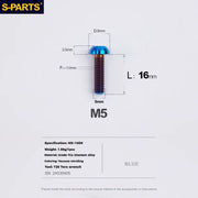S-PARTS Titanium Alloy Direct-Mount Front Derailleur Fixing Bolt Set