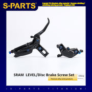 S-PARTS Titanium Alloy Disc Brake Screw Set for SRAM Level Ultimate — Dual-Piston / Four-Piston