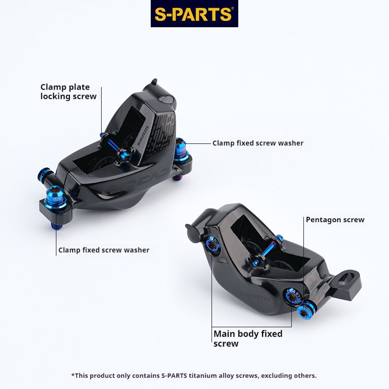 S-PARTS Titanium Alloy Disc Brake Screw Set for SRAM Level Ultimate — Dual-Piston / Four-Piston