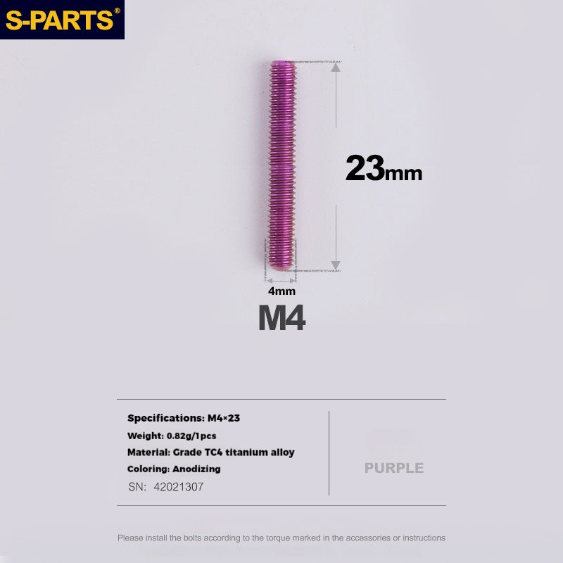 S-PARTS Titanium Alloy Front / Rear Derailleur Limit & Tension Adjustment Fine-Tuning Screws