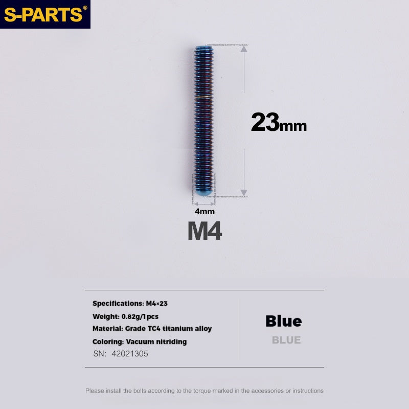 S-PARTS Titanium Alloy Front / Rear Derailleur Limit & Tension Adjustment Fine-Tuning Screws