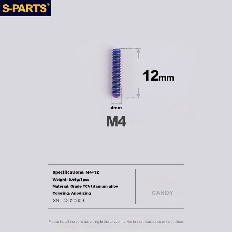 S-PARTS Titanium Alloy Front / Rear Derailleur Limit & Tension Adjustment Fine-Tuning Screws