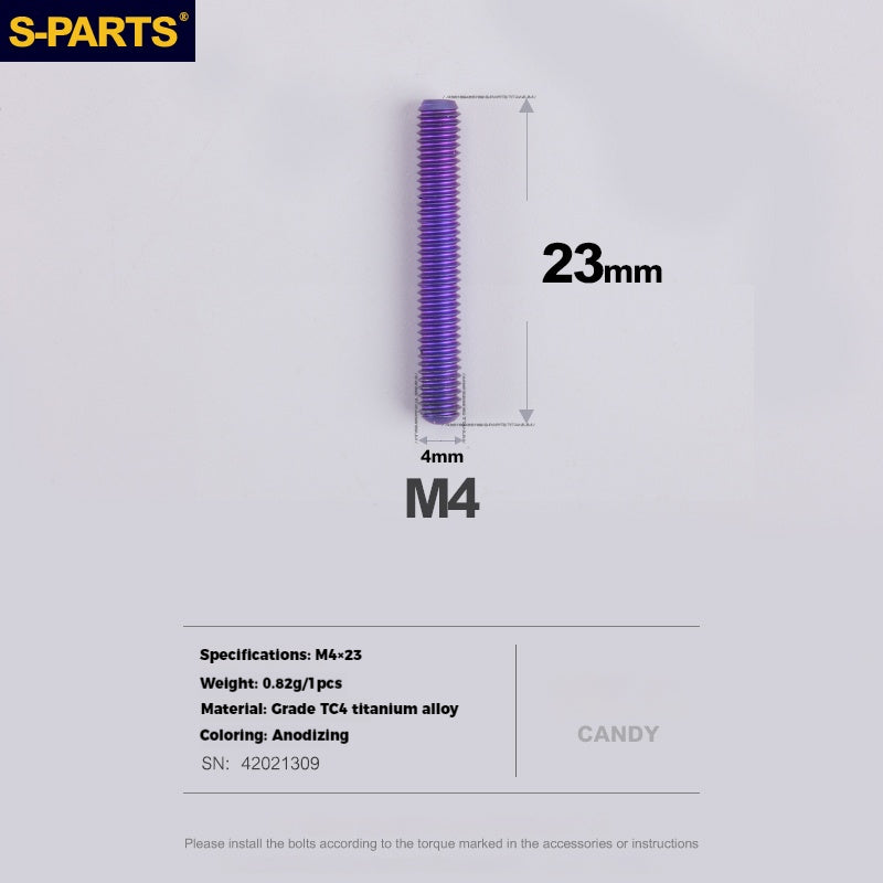 S-PARTS Titanium Alloy Front / Rear Derailleur Limit & Tension Adjustment Fine-Tuning Screws