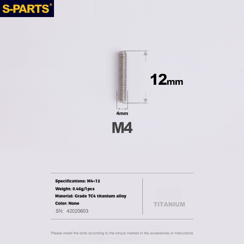 S-PARTS Titanium Alloy Front / Rear Derailleur Limit & Tension Adjustment Fine-Tuning Screws