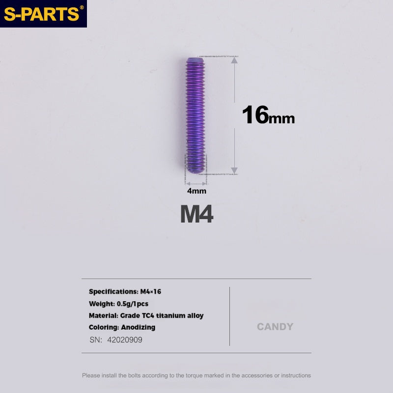 S-PARTS Titanium Alloy Front / Rear Derailleur Limit & Tension Adjustment Fine-Tuning Screws