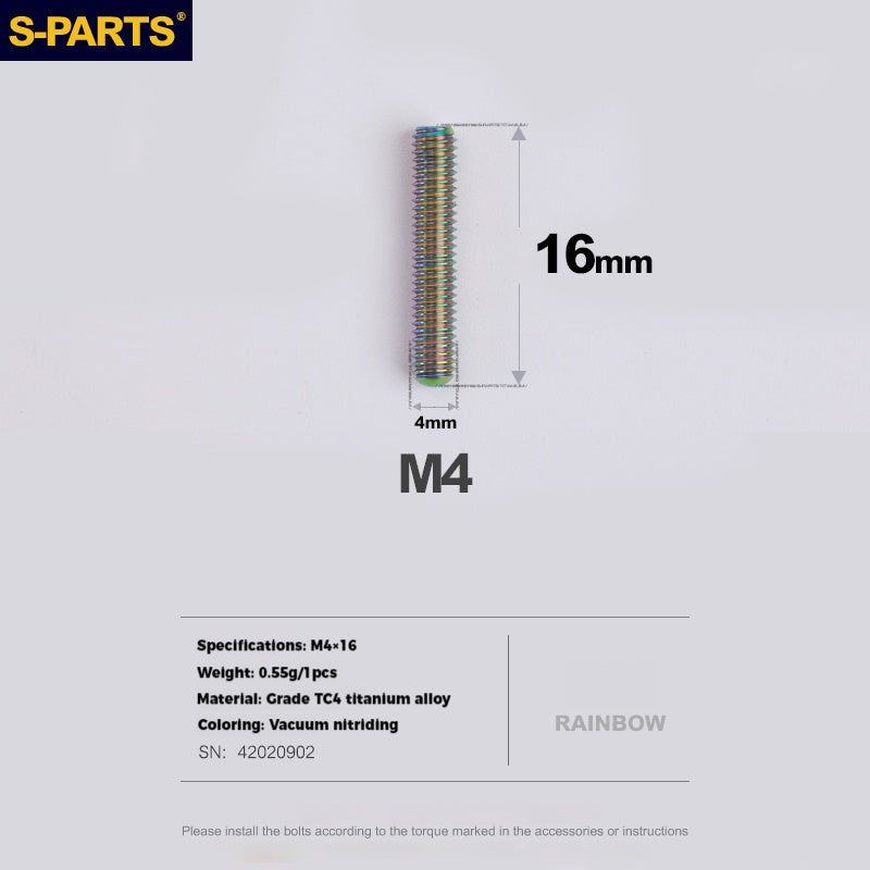 S-PARTS Titanium Alloy Front / Rear Derailleur Limit & Tension Adjustment Fine-Tuning Screws