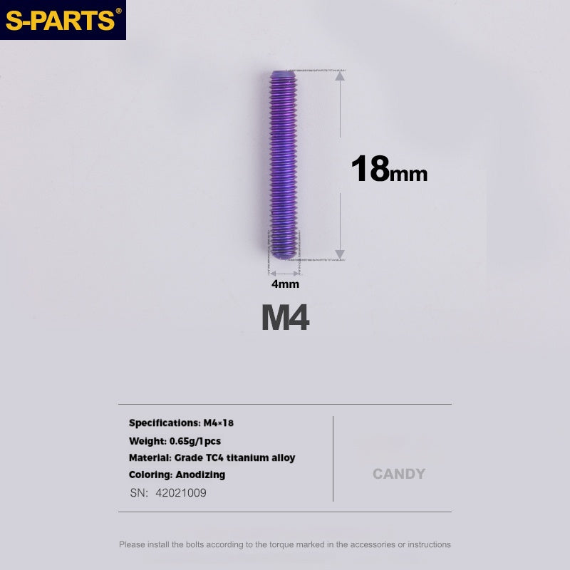 S-PARTS Titanium Alloy Front / Rear Derailleur Limit & Tension Adjustment Fine-Tuning Screws