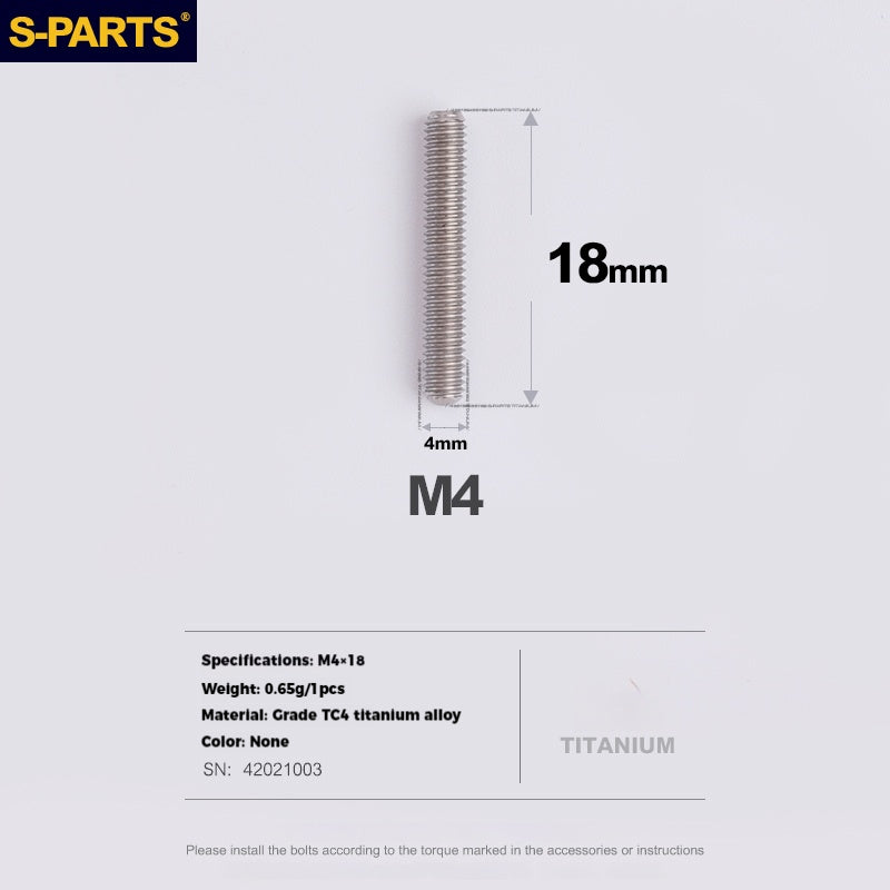 S-PARTS Titanium Alloy Front / Rear Derailleur Limit & Tension Adjustment Fine-Tuning Screws