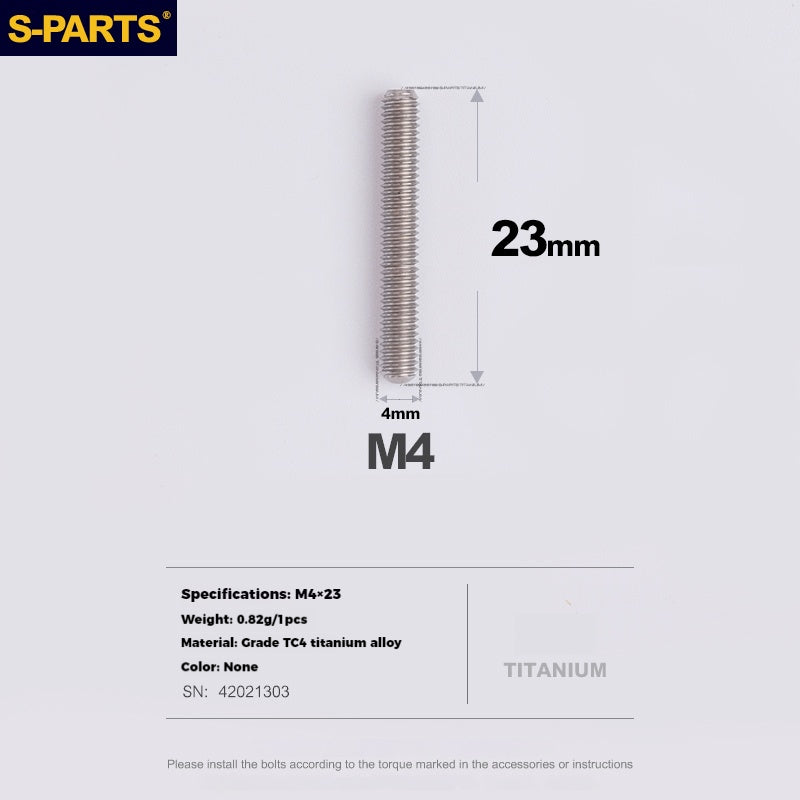 S-PARTS Titanium Alloy Front / Rear Derailleur Limit & Tension Adjustment Fine-Tuning Screws
