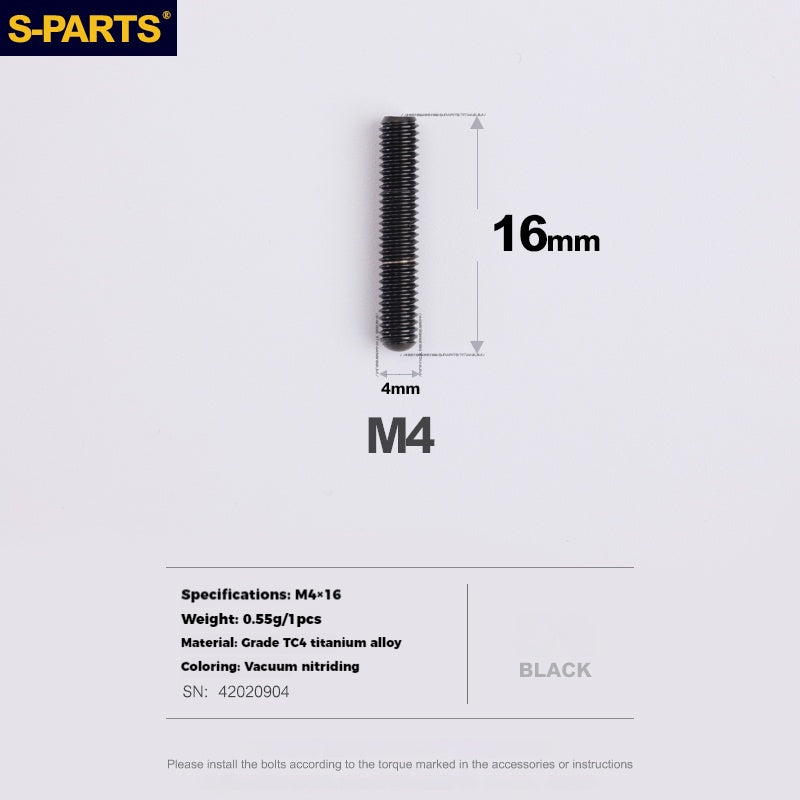S-PARTS Titanium Alloy Front / Rear Derailleur Limit & Tension Adjustment Fine-Tuning Screws