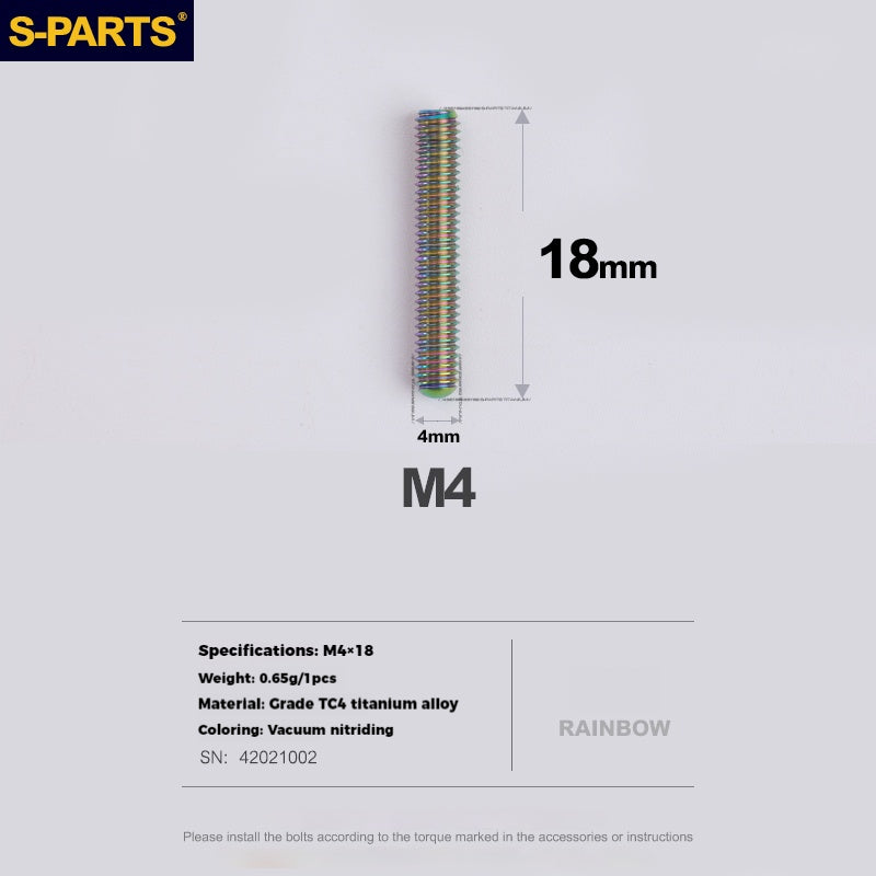 S-PARTS Titanium Alloy Front / Rear Derailleur Limit & Tension Adjustment Fine-Tuning Screws