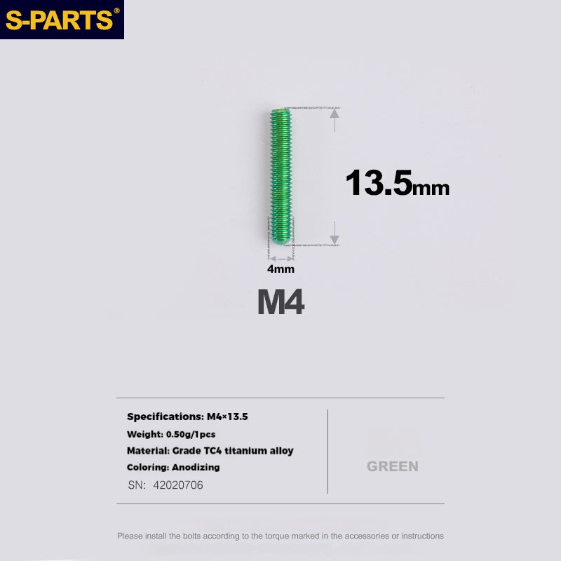 S-PARTS Titanium Alloy Front / Rear Derailleur Limit & Tension Adjustment Fine-Tuning Screws